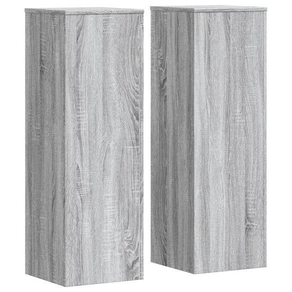 vidaXL Supports pour plantes 2 Pièces sonoma gris bois d'ingénierie