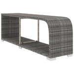 vidaXL Salon de jardin 11 Pièces avec coussins résine tressée gris