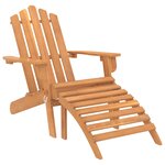 vidaXL Chaise de jardin Adirondack et repose-pied Bois d'acacia massif