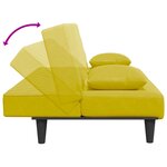 vidaXL Ensemble de canapés 2 Pièces avec coussins jaune velours