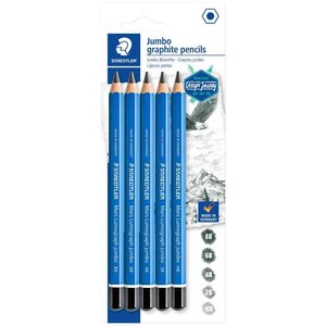 Crayon graphite mars lumograph jumbo blister de 5 staedtler