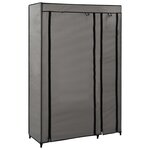 vidaXL Garde-robes pliables 2 Pièces Gris 110x45x175 cm Tissu