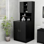 vidaXL Meuble pour machine à laver Noir