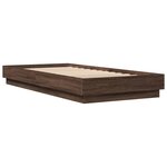 vidaXL Cadre de lit chêne marron 100x200 cm bois d'ingénierie