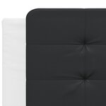 vidaXL Coussin de tête de lit noir et blanc 200 cm similicuir