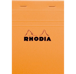 Bloc Agrafé N°13 10 5x14 8 cm 80 Feuilles Petits Carreaux 5x5 80g - Orange RHODIA