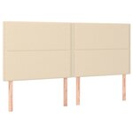 vidaXL Sommier à lattes de lit avec matelas Crème 200x200 cm Tissu