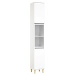 vidaXL Ensemble d'armoires salle de bain 3 Pièces blanc bois d'ingénierie