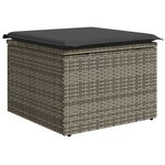 vidaXL Salon de jardin avec coussins 10 Pièces gris clair résine tressée