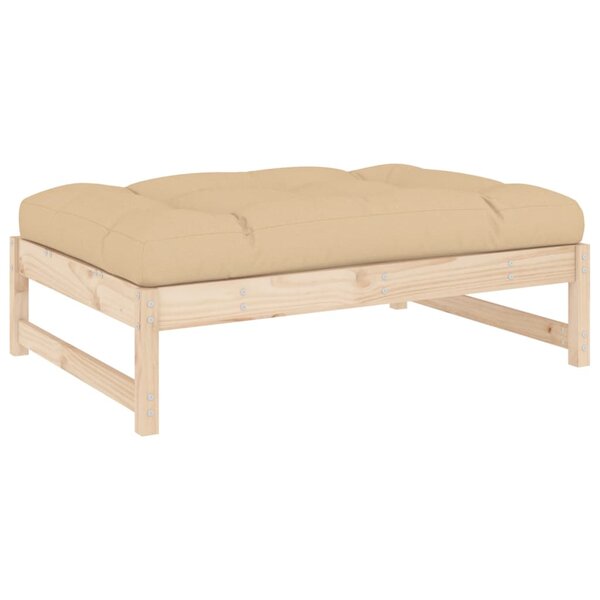 vidaXL Repose-pied de jardin 120x80 cm bois de pin massif