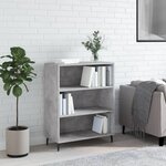 vidaXL Armoire à étagères gris béton 69 5x32 5x90 cm bois d'ingénierie