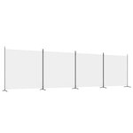 vidaXL Cloison de séparation 4 panneaux Blanc 698x180 cm Tissu