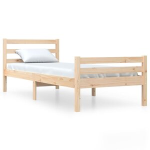 vidaXL Cadre de lit Bois massif 90x200 cm