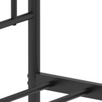 vidaXL Cadre de lit métal avec tête de lit noir 75x190 cm