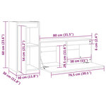 vidaXL Meubles TV 2 Pièces Blanc Bois massif de pin