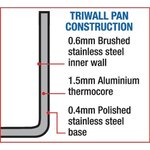 Mini poêle professionnelle triwall 100 mm - vogue -  - inoxoui x20mm