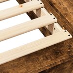 vidaXL Cadre de lit chêne fumé 120x190 cm bois d'ingénierie