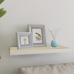 vidaXL Étagère murale flottante chêne et blanc 60x23 5x3 8 cm MDF