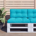 vidaXL Coussin de palette turquoise 80x40x12 cm tissu