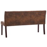 vidaXL Banc 148 5 cm Marron Similicuir daim