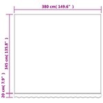 vidaXL Tissu de remplacement pour auvent rayures multicolores 4x3 5 m