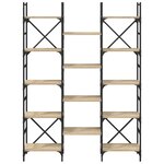 vidaXL Bibliothèque chêne sonoma 127 5x28 5x172 5 cm bois d'ingénierie