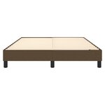 vidaXL Cadre de lit Marron foncé 140x190 cm Tissu