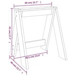 vidaXL Tabourets lot de 2 marron miel 40x40x45 cm bois massif de pin