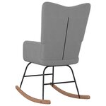 vidaXL Chaise à bascule Gris foncé Tissu