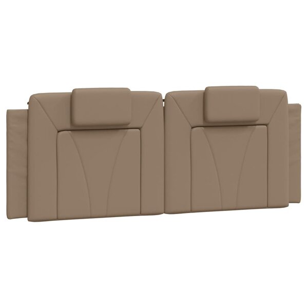 vidaXL Coussin de tête de lit cappuccino 120 cm similicuir