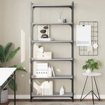 vidaXL Bibliothèque 6niveaux sonoma gris 80x30x188cm bois d'ingénierie