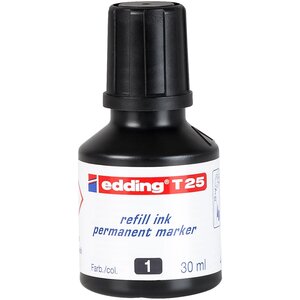 Recharge d'encre T25 pour Marqueur Permanent 30ml Noir EDDING