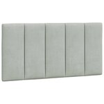 vidaXL Cadre de lit avec lumières LED gris clair 100x200 cm velours