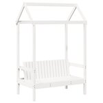 vidaXL Ensemble de lit et de banc avec toit 100x200 cm bois pin massif