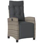 vidaXL Ensemble à manger de jardin 9 Pièces coussins gris résine tressée