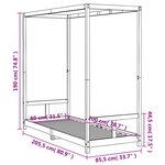 vidaXL Cadre de lit pour enfants blanc 80x200 cm bois de pin massif