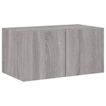 vidaXL Unités murales TV avec LED 6 Pièces gris sonoma bois d'ingénierie