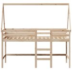 vidaXL Lit superposé avec échelle et toit sans matelas 80x200 cm