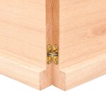 vidaXL Étagère murale 140x40x(2-4) cm bois de chêne massif non traité