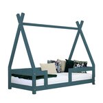Lit cabane enfant NAKANA 90 x 200 vert pétrole