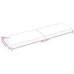vidaXL Dessus de table bois massif traité bordure assortie