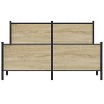 vidaXL Cadre de lit métal avec tête de lit et pied de lit 137x190 cm