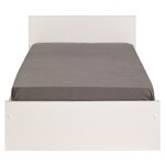 Lit enfant contemporain 90 x 200 cm avec 3 meubles de rangement - blanc