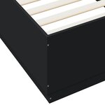 vidaXL Cadre de lit sans matelas noir 100x200 cm