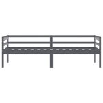 vidaXL Cadre de lit Gris foncé Bois de pin massif 90x200 cm
