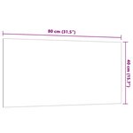 vidaXL Tableau noir magnétique mural Blanc 80x40 cm Verre trempé