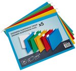 Lot de 5 dossiers suspendus fond V kraft assortis ELBA