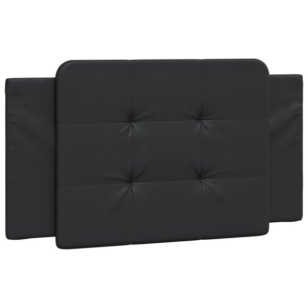vidaXL Coussin de tête de lit noir 100 cm similicuir
