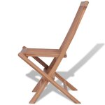 vidaXL Chaises pliables de jardin 4 Pièces Bois de teck solide