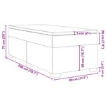 vidaXL Sommier à lattes de lit et matelas Gris foncé 80x200 cm Velours